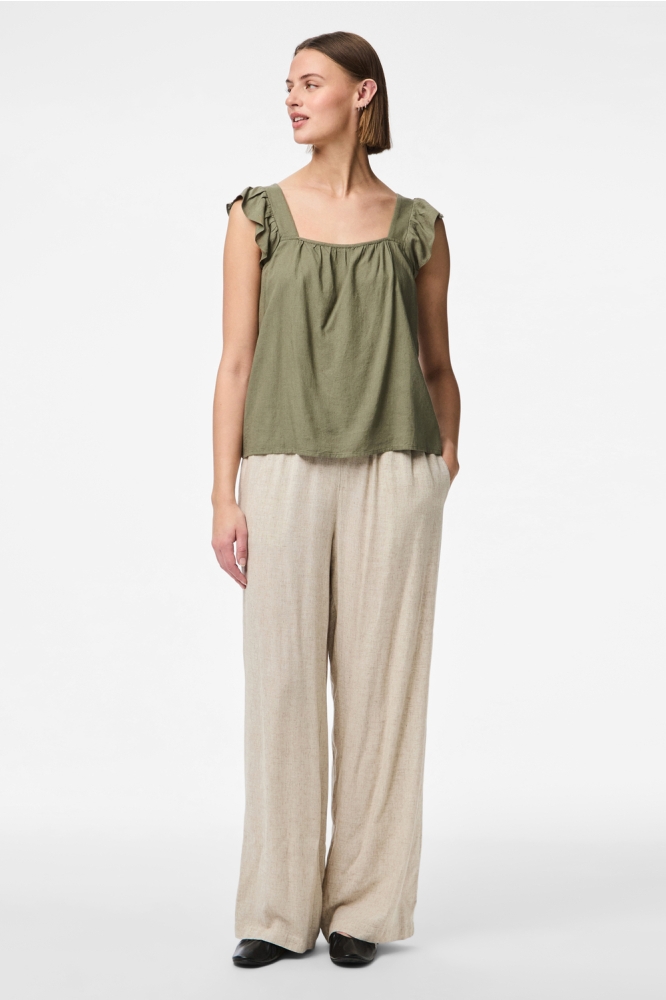 PCPIA SL TOP WVN NOOS 17154740 DEEP LICHEN GREEN